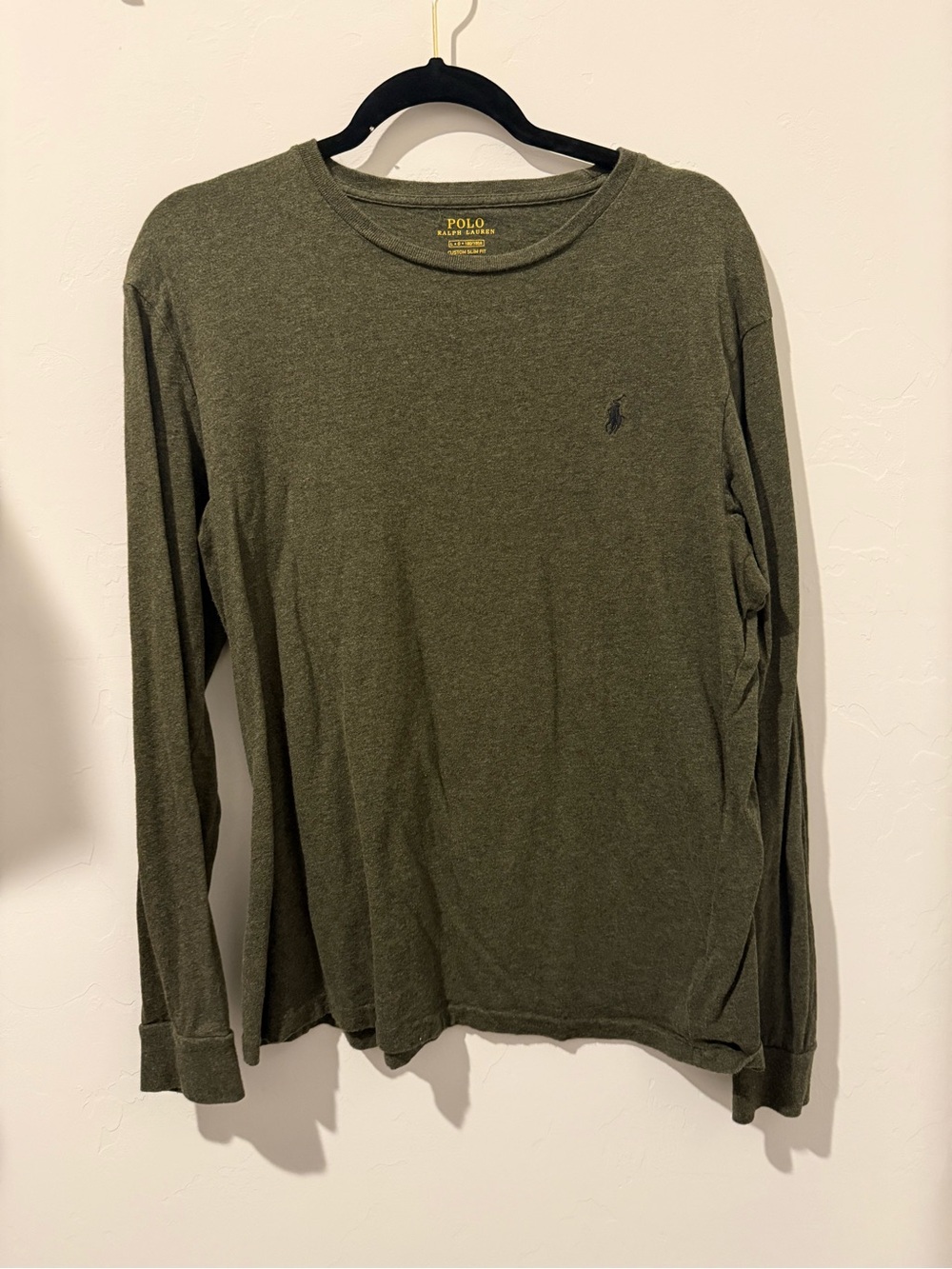 Polo by Ralph Lauren Long-Sleeve Crewneck Shirt - Olive Green